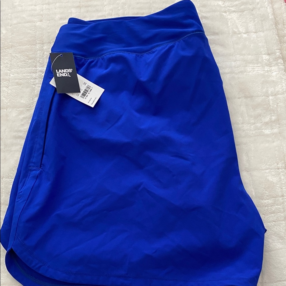 Lands' End Women's Vibrant Blue Swim  Shorts - Picture 3 of 3